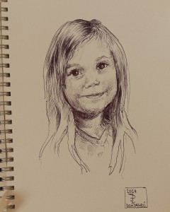 2024 - Vzpomínka, pero, 20 x 15 cm